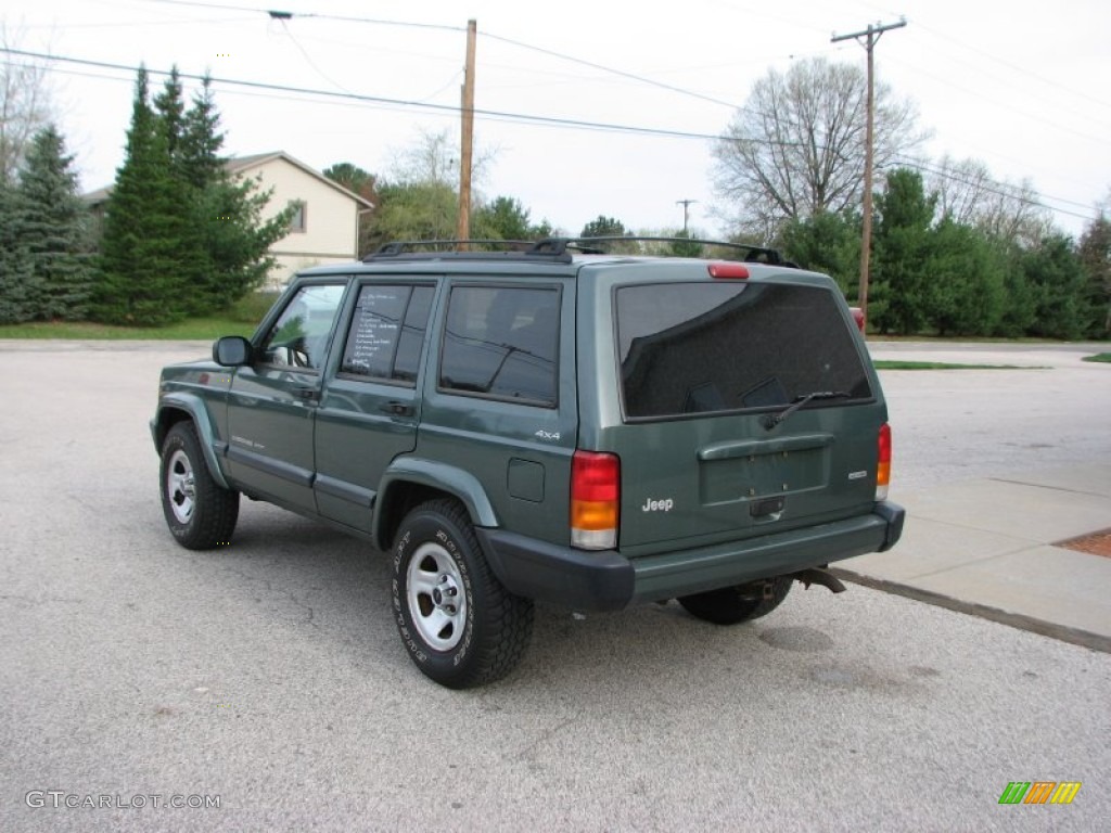 2000 Cherokee Sport 4x4 - Forest Green Pearl / Agate Black photo #7
