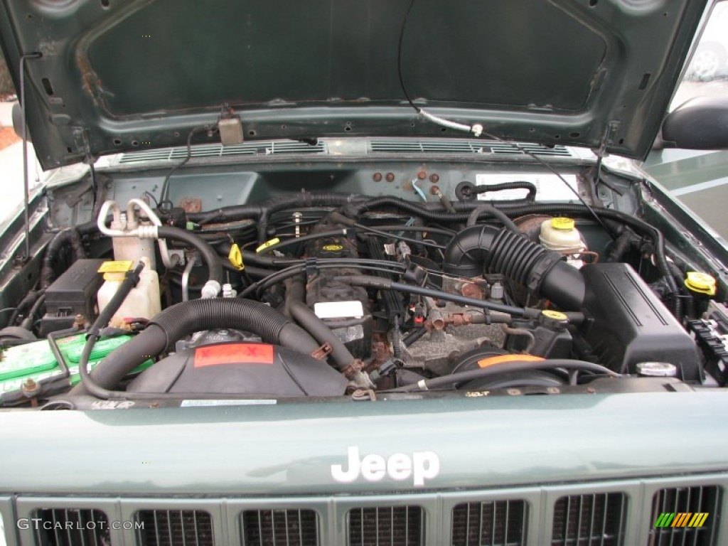 2000 Cherokee Sport 4x4 - Forest Green Pearl / Agate Black photo #12