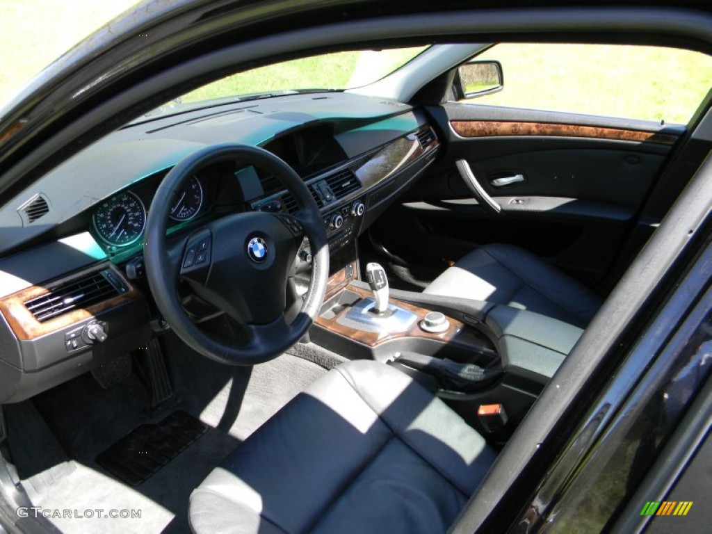 Black Interior 2008 BMW 5 Series 535xi Sports Wagon Photo #80656281