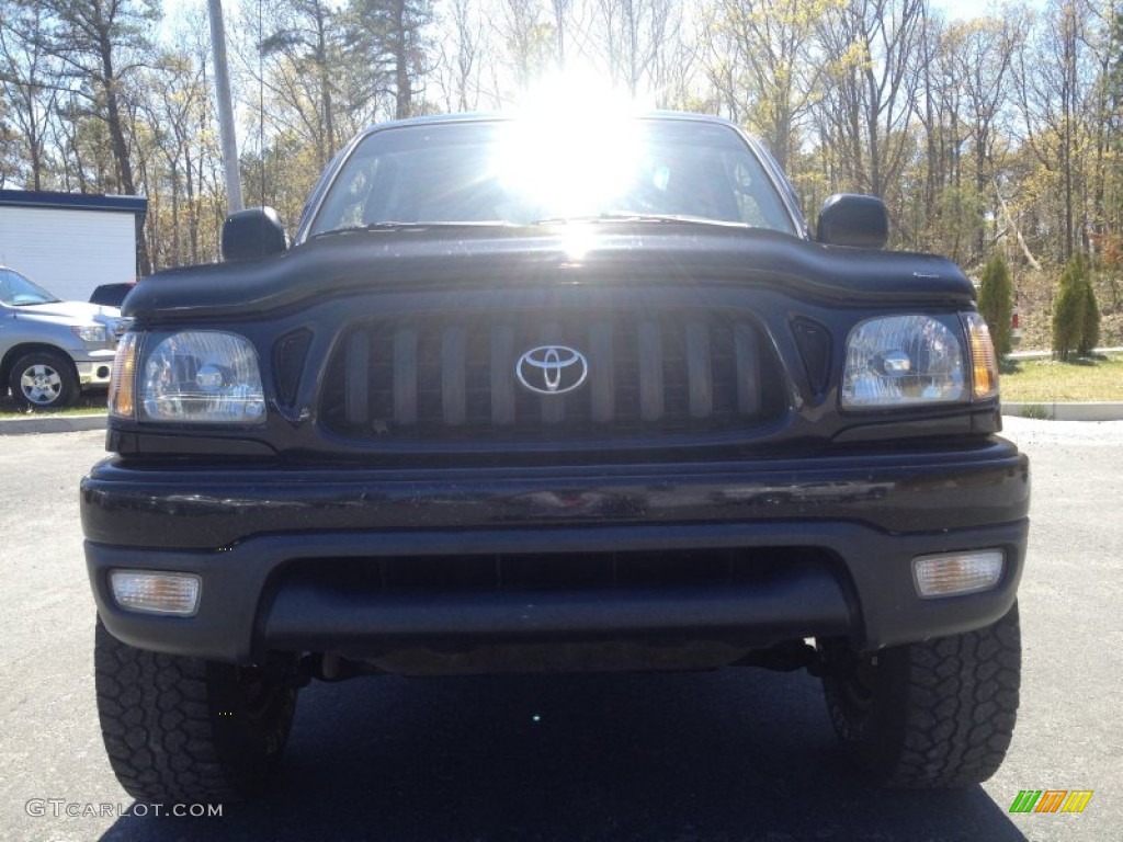 2003 Tacoma V6 PreRunner Double Cab - Black Sand Pearl / Charcoal photo #2