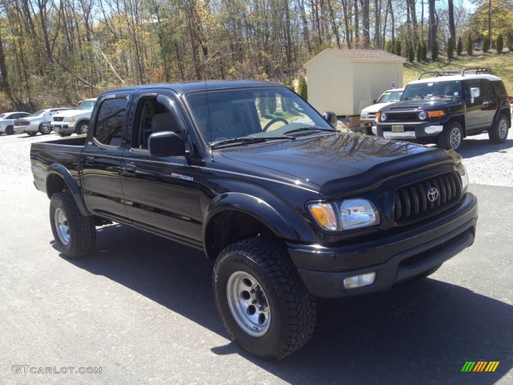 2003 Tacoma V6 PreRunner Double Cab - Black Sand Pearl / Charcoal photo #3