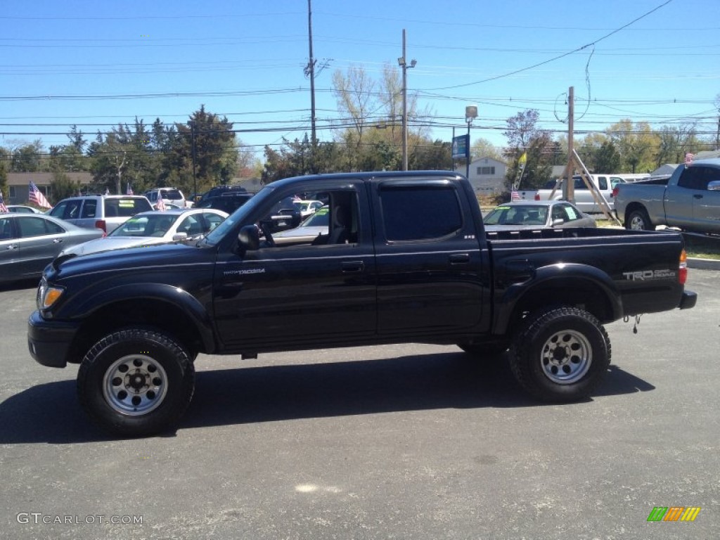 2003 Tacoma V6 PreRunner Double Cab - Black Sand Pearl / Charcoal photo #21