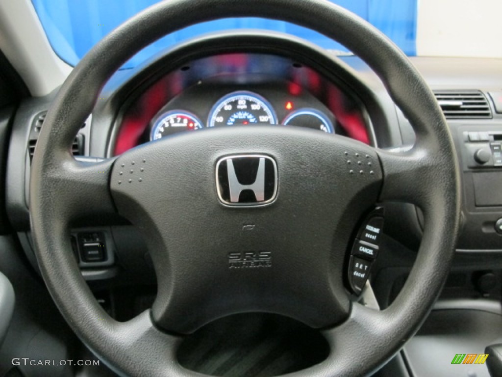 2005 Honda Civic EX Sedan Gray Steering Wheel Photo #80658628