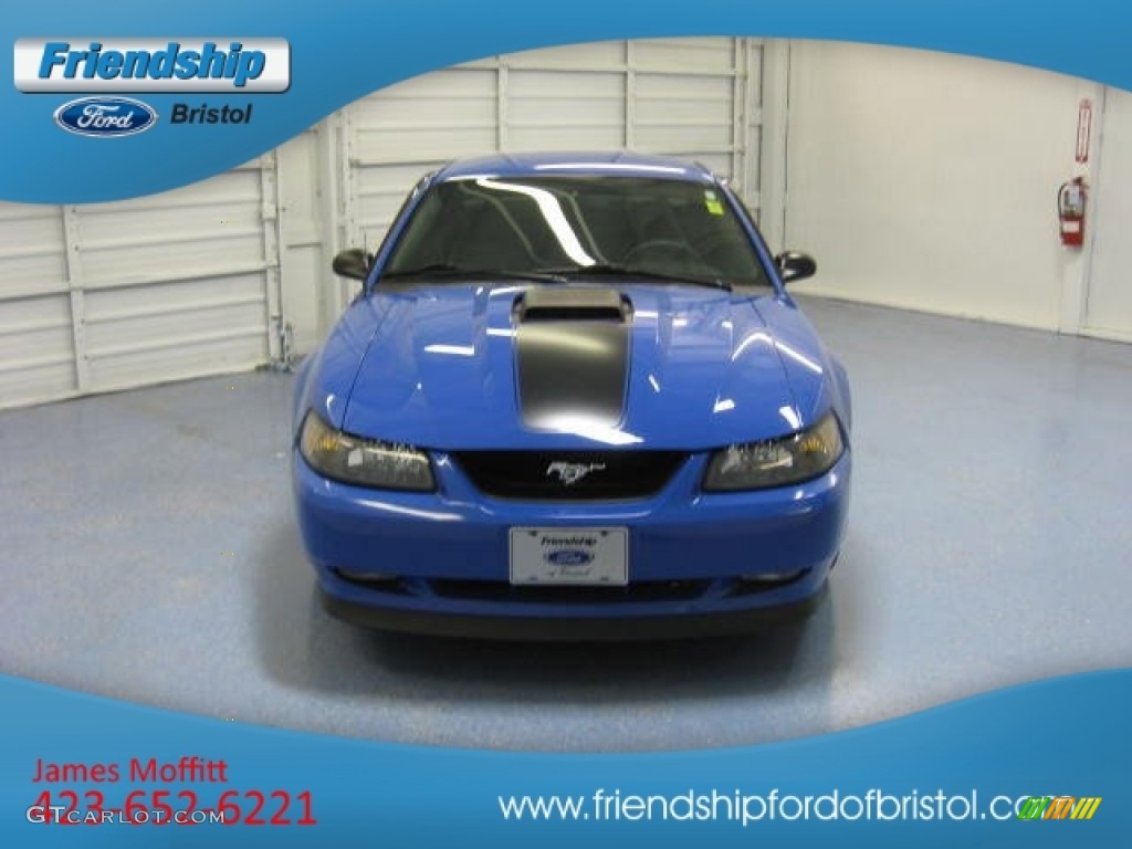 2003 Mustang Mach 1 Coupe - Sonic Blue Metallic / Dark Charcoal photo #3