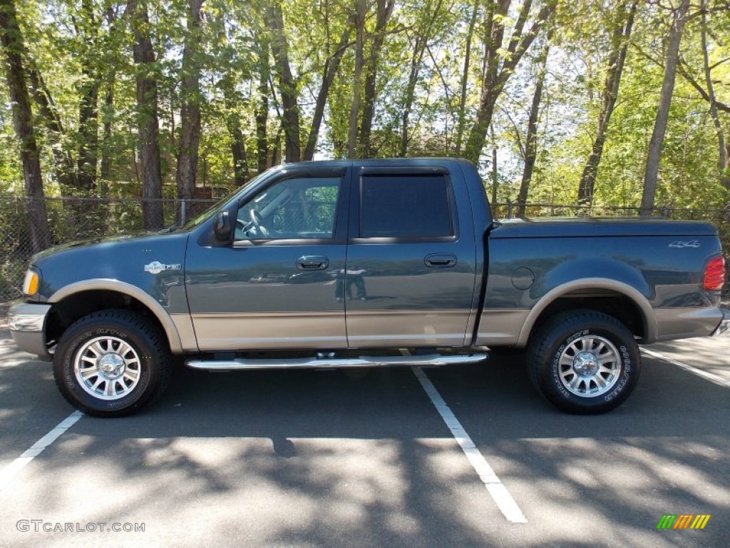 2003 F150 King Ranch SuperCrew 4x4 - Charcoal Blue Metallic / Castano Brown Leather photo #2