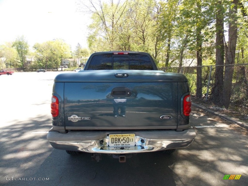 2003 F150 King Ranch SuperCrew 4x4 - Charcoal Blue Metallic / Castano Brown Leather photo #4