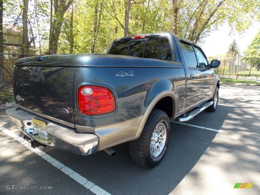 2003 F150 King Ranch SuperCrew 4x4 - Charcoal Blue Metallic / Castano Brown Leather photo #5