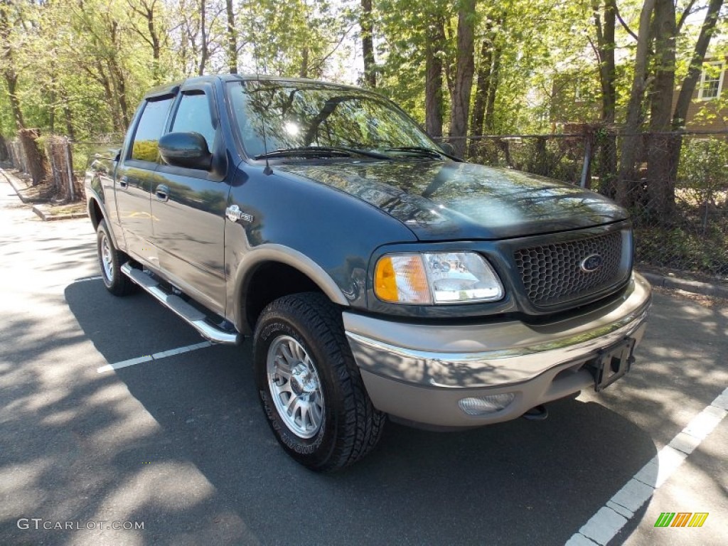 2003 F150 King Ranch SuperCrew 4x4 - Charcoal Blue Metallic / Castano Brown Leather photo #7