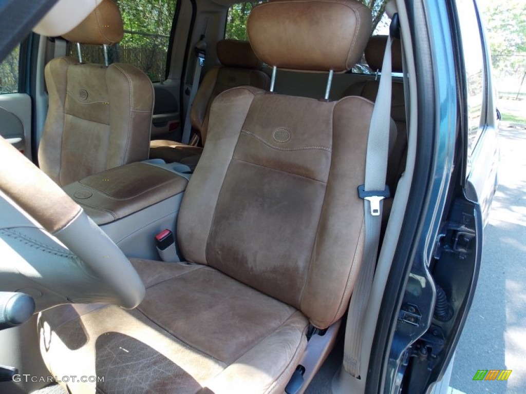 2003 F150 King Ranch SuperCrew 4x4 - Charcoal Blue Metallic / Castano Brown Leather photo #12