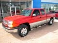 2004 Sport Red Metallic Chevrolet Silverado 1500 LS Extended Cab 4x4  photo #10