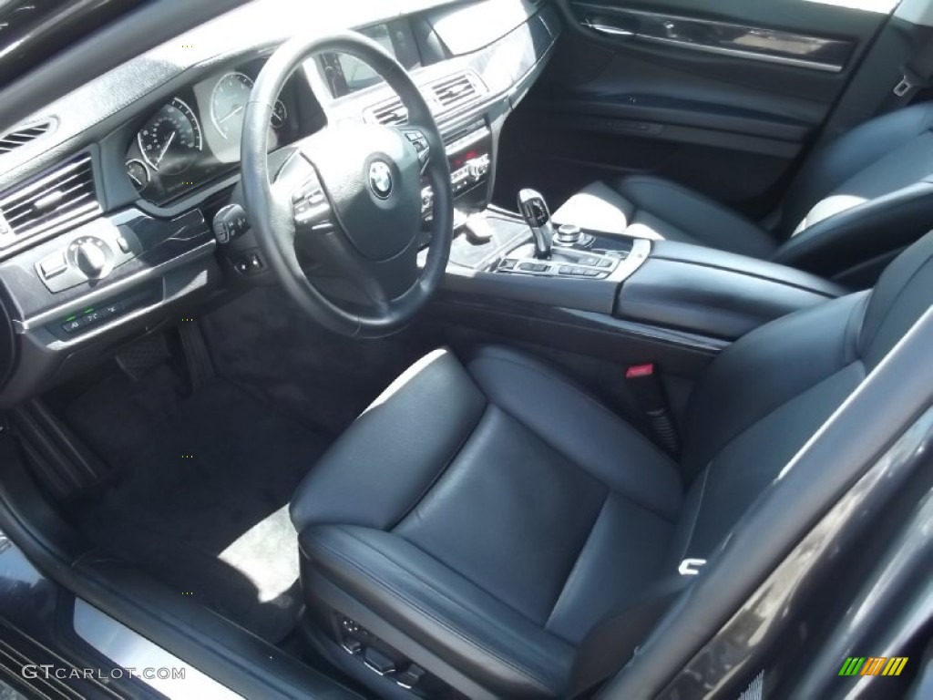 Black Nappa Leather Interior 2010 BMW 7 Series 750Li xDrive Sedan Photo #80662449
