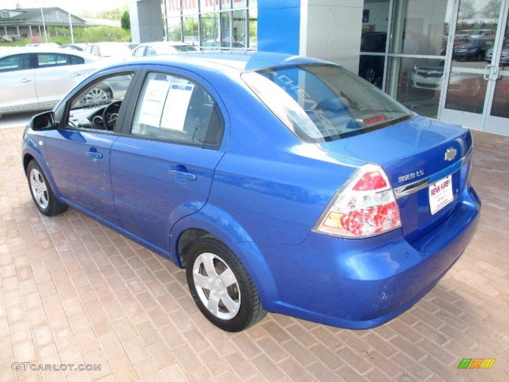 2008 Aveo LS Sedan - Bright Blue Metallic / Charcoal photo #2