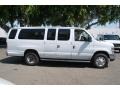 Oxford White 2008 Ford E Series Van E350 Super Duty XLT Extended Passenger Exterior