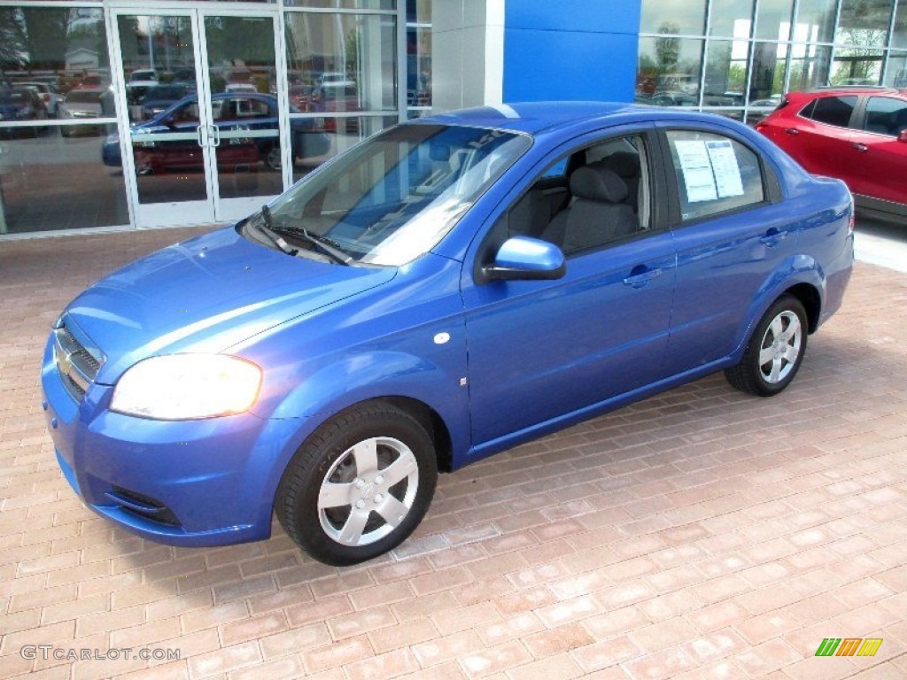 2008 Aveo LS Sedan - Bright Blue Metallic / Charcoal photo #10