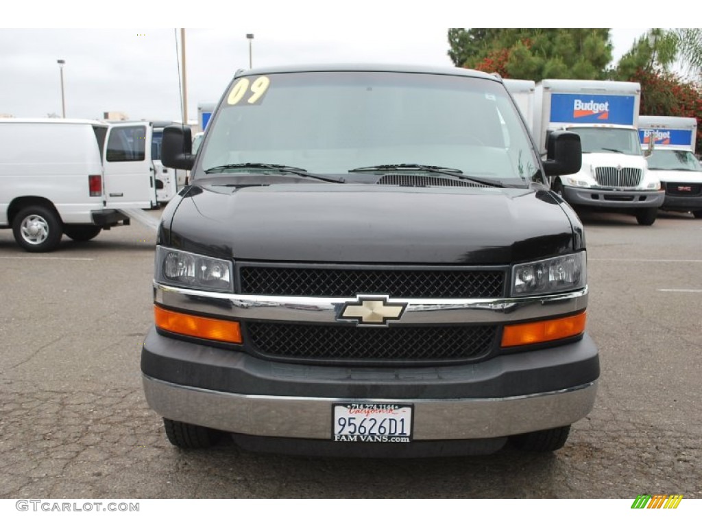 2009 Express 2500 Cargo Van - Black / Medium Pewter photo #2