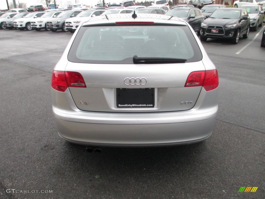 2008 A3 2.0T - Ice Silver Metallic / Black photo #6