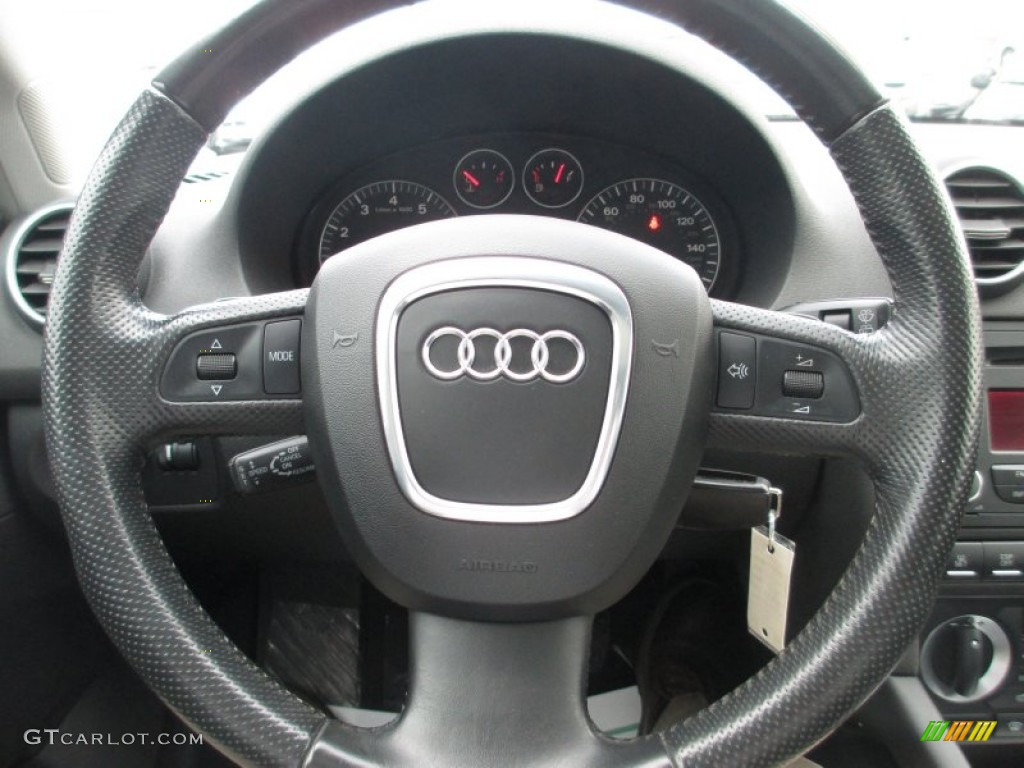 2008 A3 2.0T - Ice Silver Metallic / Black photo #25