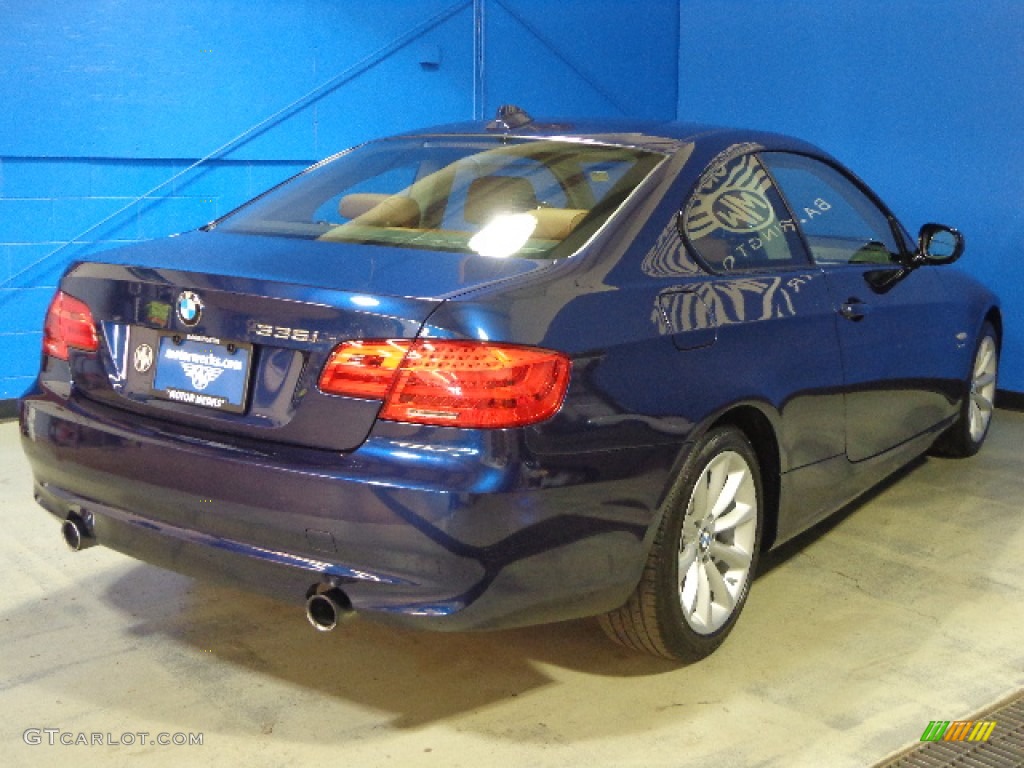 2011 3 Series 335i xDrive Coupe - Deep Sea Blue Metallic / Saddle Brown Dakota Leather photo #10