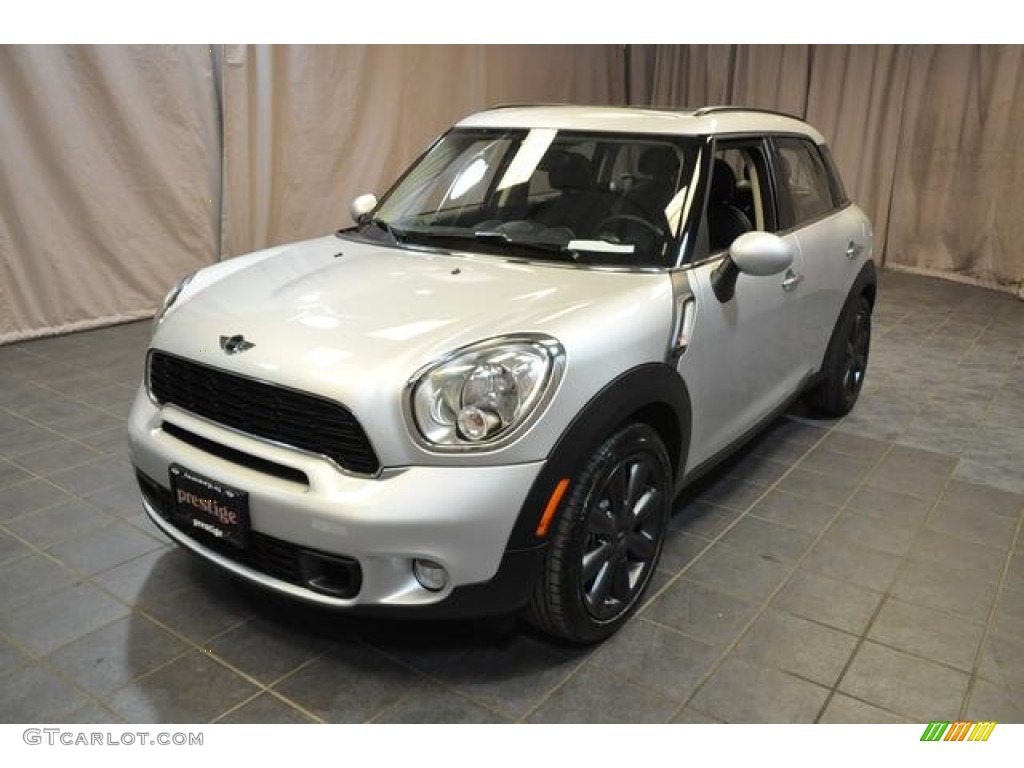 2012 Cooper S Countryman - Crystal Silver Metallic / Carbon Black Lounge Leather photo #1