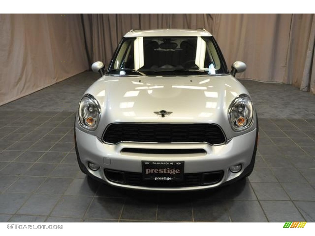2012 Cooper S Countryman - Crystal Silver Metallic / Carbon Black Lounge Leather photo #3
