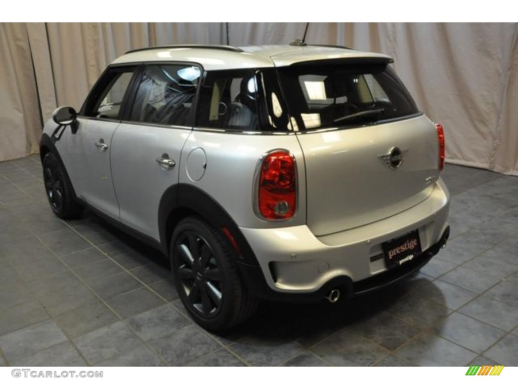 2012 Cooper S Countryman - Crystal Silver Metallic / Carbon Black Lounge Leather photo #20
