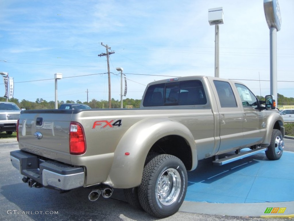 Pale Adobe Metallic 2013 Ford F450 Super Duty Lariat Crew Cab 4x4 Exterior Photo #80667497
