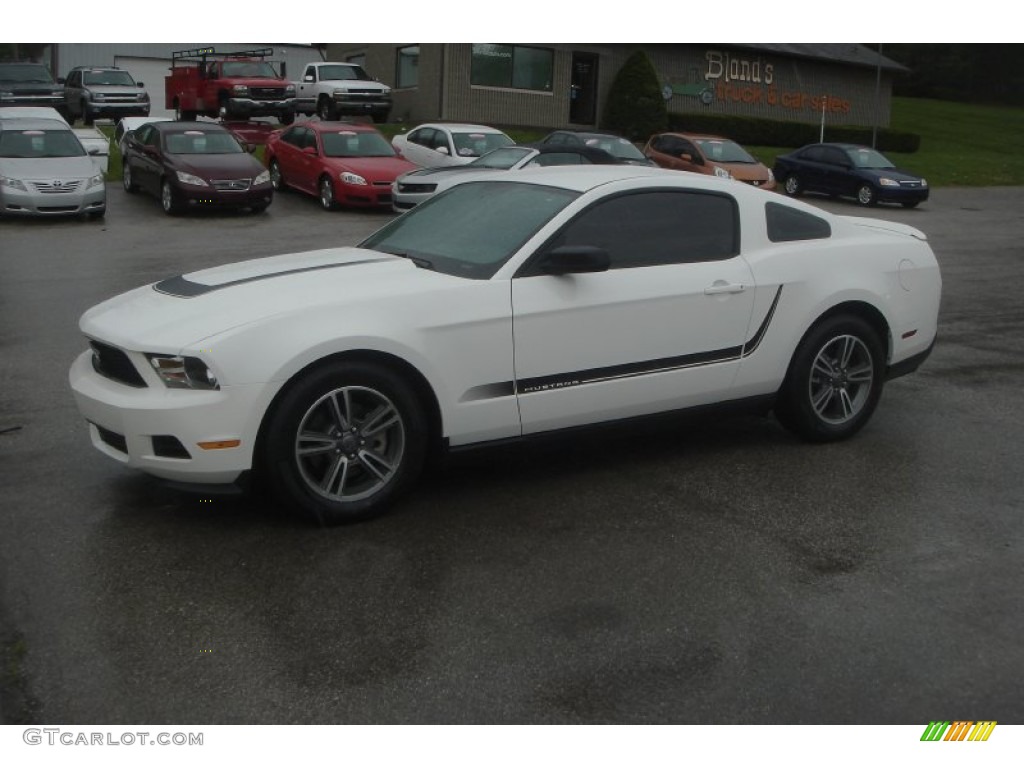 2011 Mustang V6 Premium Coupe - Performance White / Charcoal Black photo #2