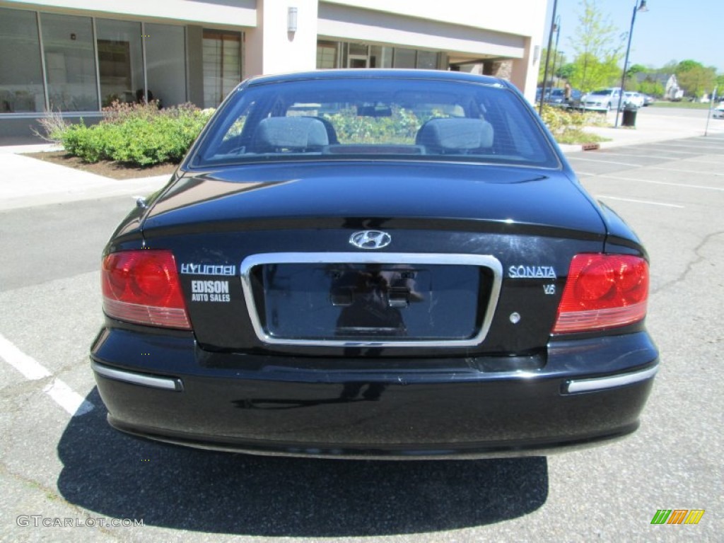 2003 Sonata GLS V6 - Ebony Black / Black photo #6