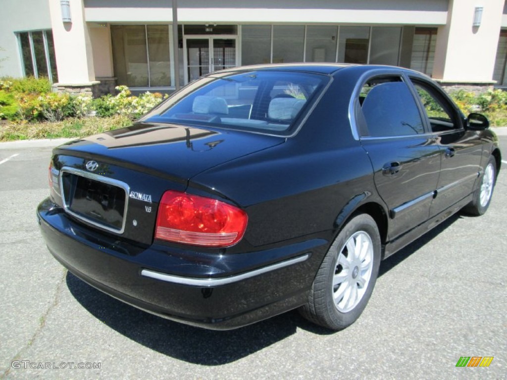 2003 Sonata GLS V6 - Ebony Black / Black photo #7