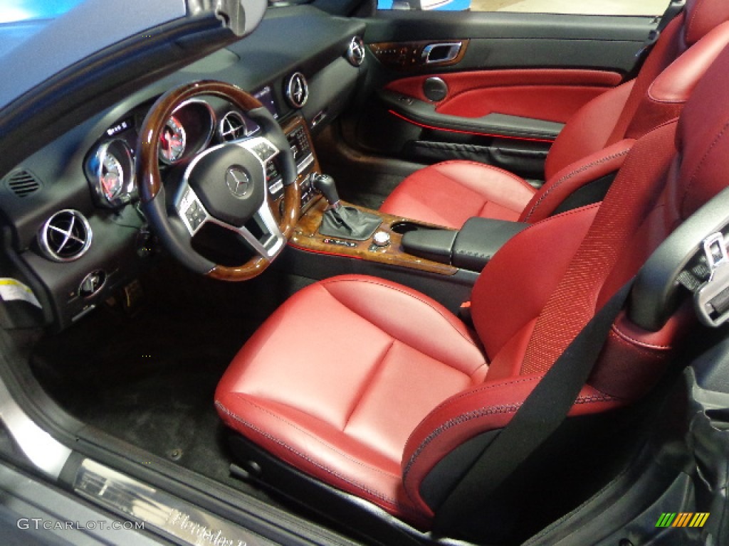Bengal Red Interior 2012 Mercedes-Benz SLK 350 Roadster Photo #80669571