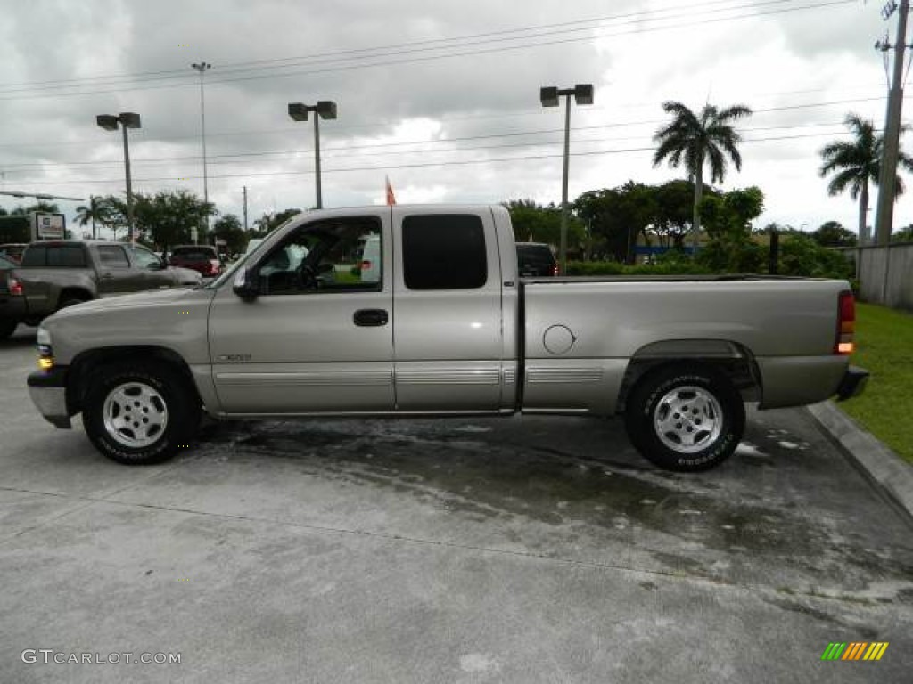 2002 Silverado 1500 LT Extended Cab - Light Pewter Metallic / Graphite Gray photo #6