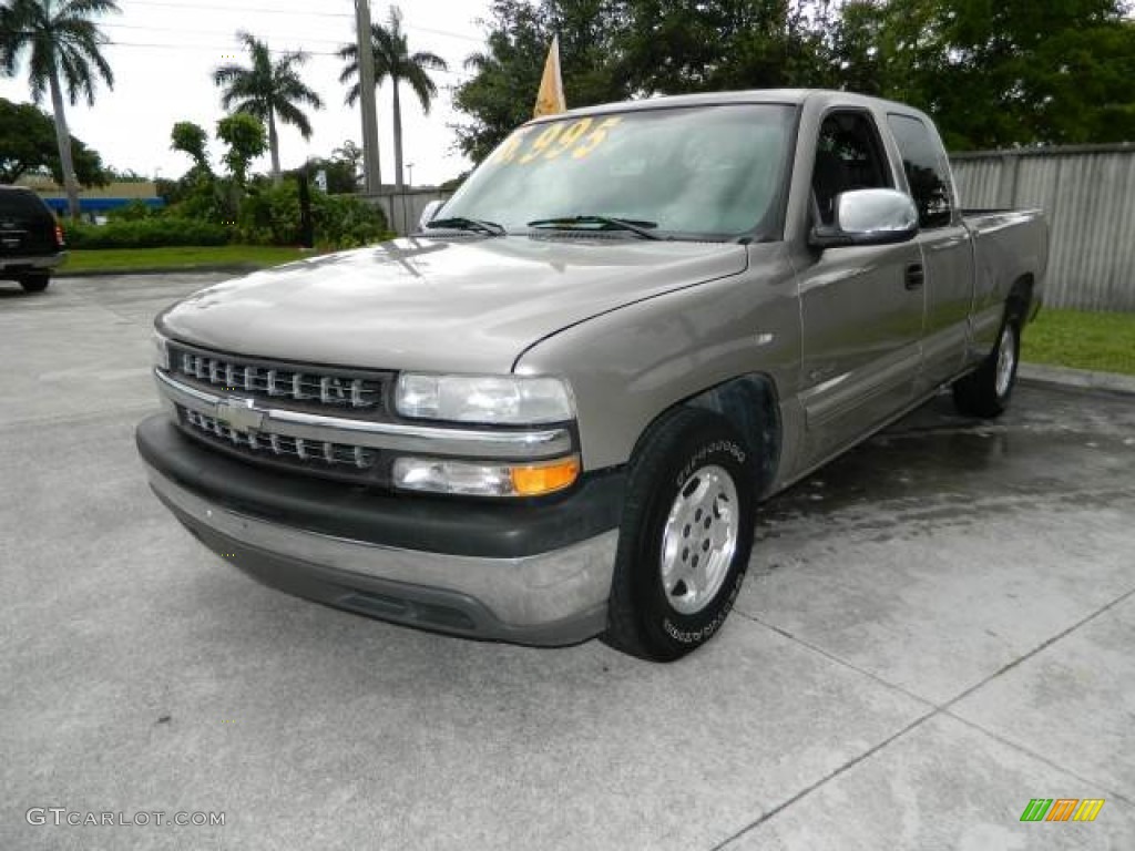 2002 Silverado 1500 LT Extended Cab - Light Pewter Metallic / Graphite Gray photo #7