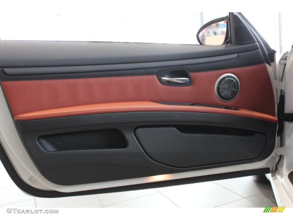 2012 BMW M3 Coupe Fox Red Door Panel Photo #80670963