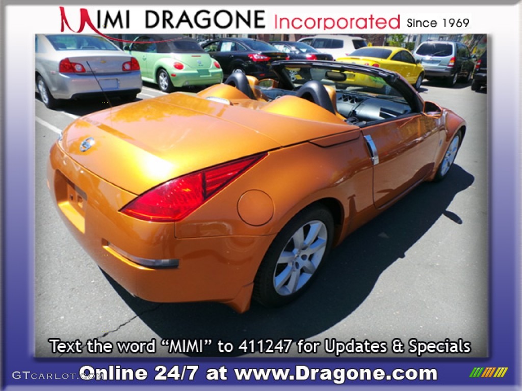 2004 350Z Touring Roadster - Le Mans Sunset Metallic / Burnt Orange photo #5
