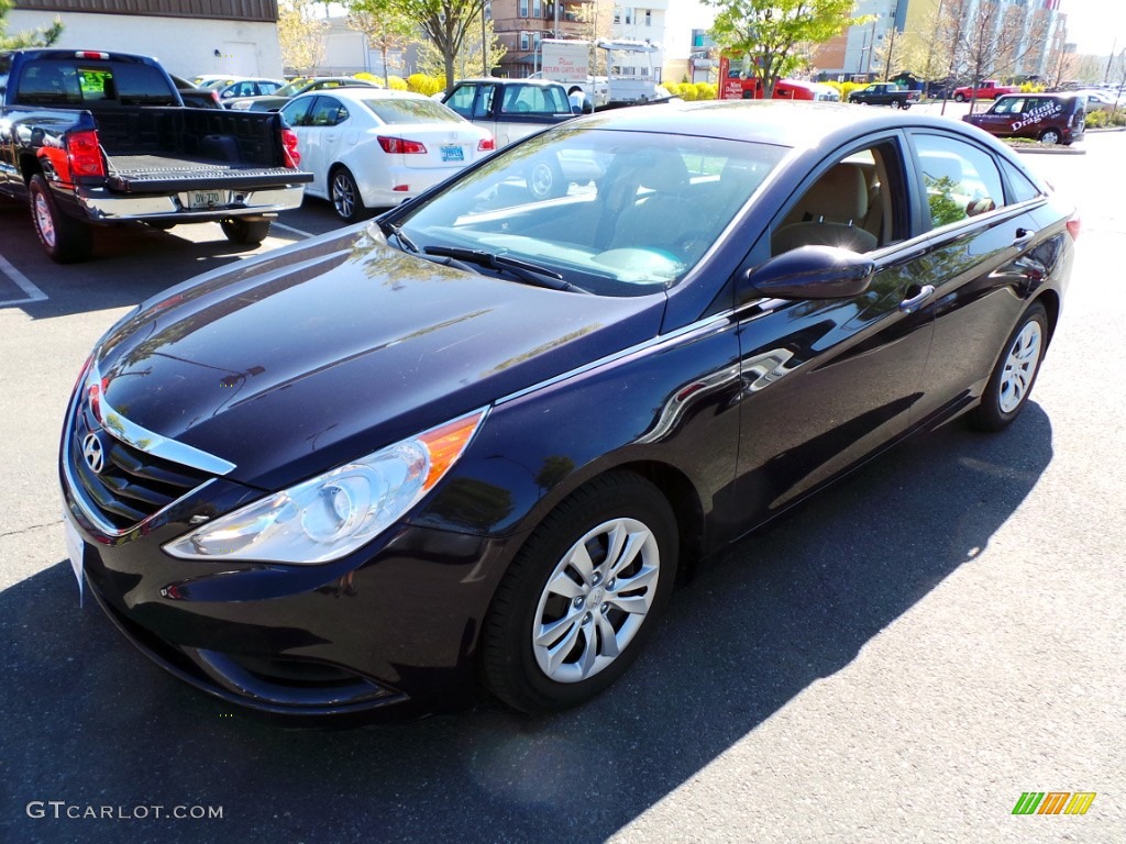 2011 Sonata GLS - Black Plum Pearl / Gray photo #1