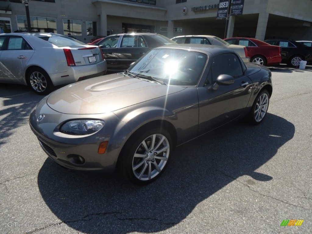 2007 MX-5 Miata Grand Touring Hardtop Roadster - Galaxy Gray Mica / Black photo #2