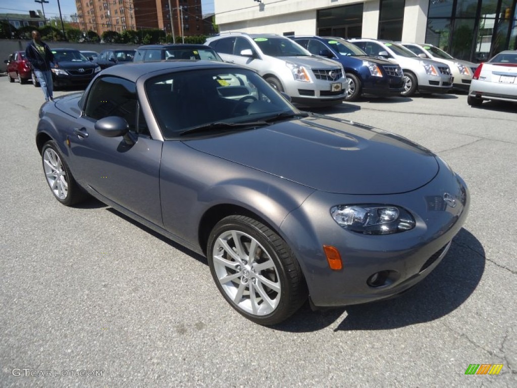 2007 MX-5 Miata Grand Touring Hardtop Roadster - Galaxy Gray Mica / Black photo #4