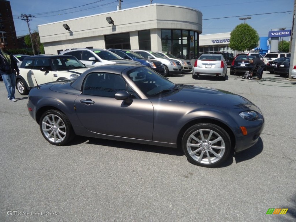 2007 MX-5 Miata Grand Touring Hardtop Roadster - Galaxy Gray Mica / Black photo #5