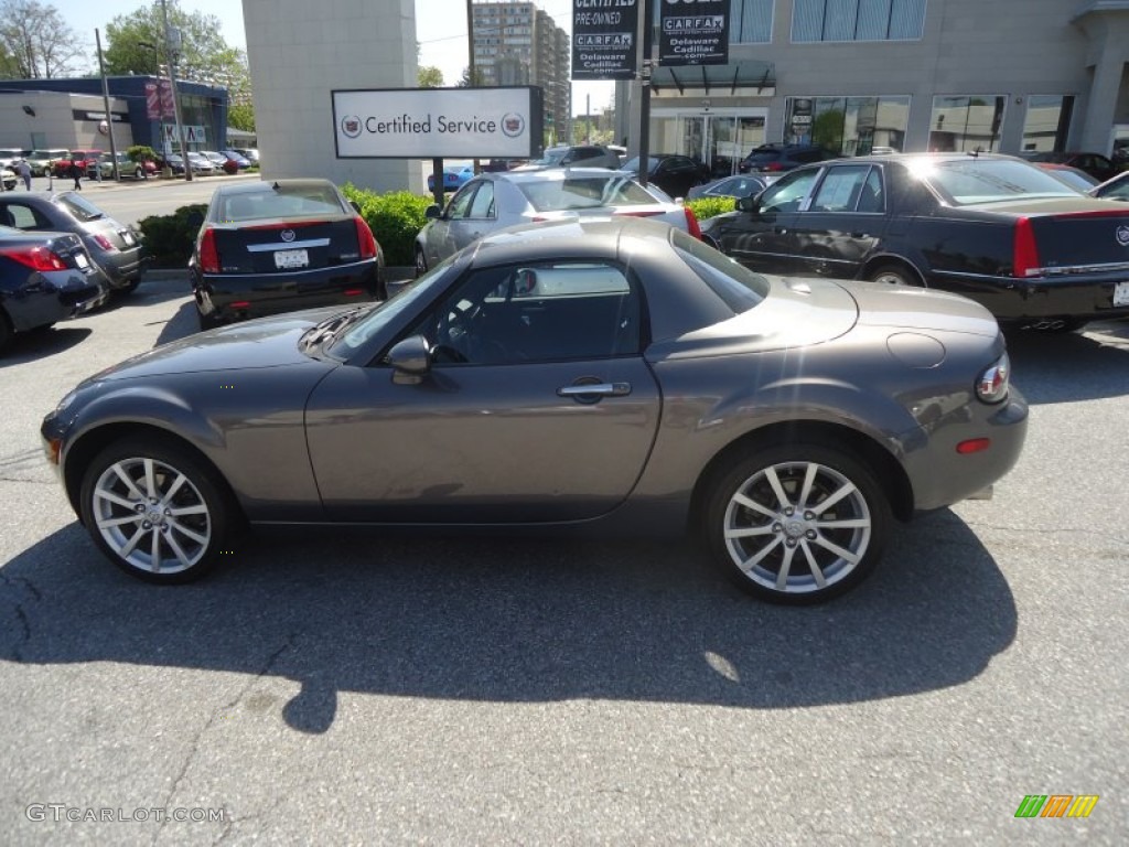 2007 MX-5 Miata Grand Touring Hardtop Roadster - Galaxy Gray Mica / Black photo #9