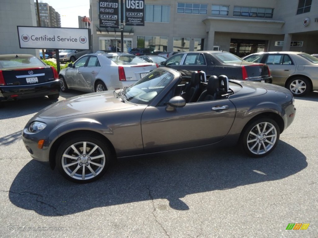 2007 MX-5 Miata Grand Touring Hardtop Roadster - Galaxy Gray Mica / Black photo #28