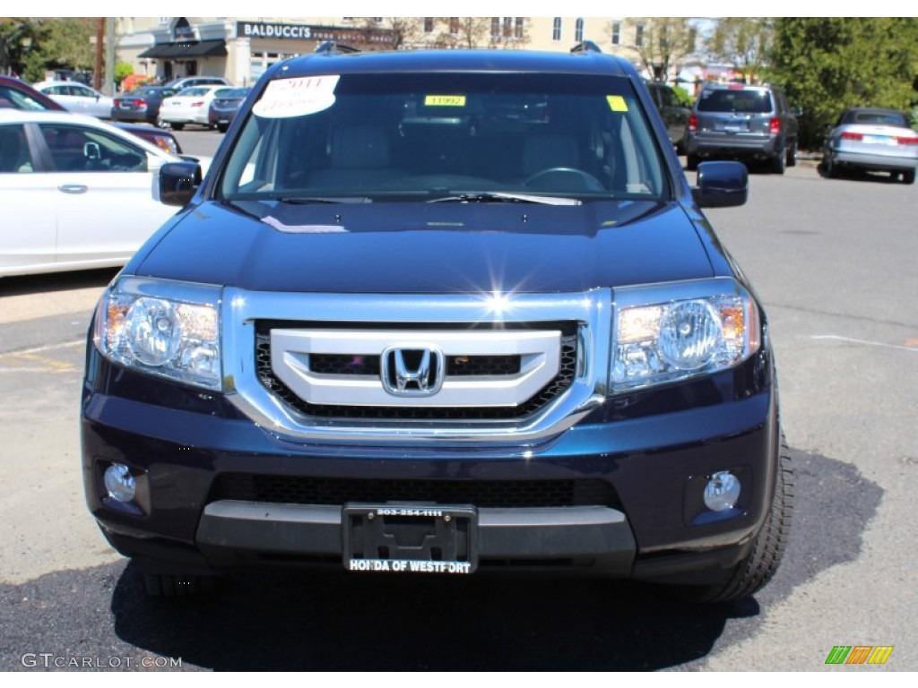 2011 Pilot EX-L 4WD - Bali Blue Pearl / Gray photo #2