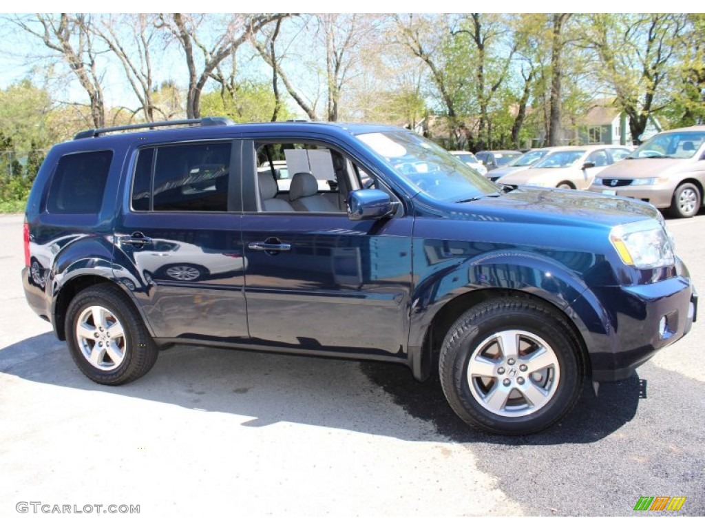 2011 Pilot EX-L 4WD - Bali Blue Pearl / Gray photo #4