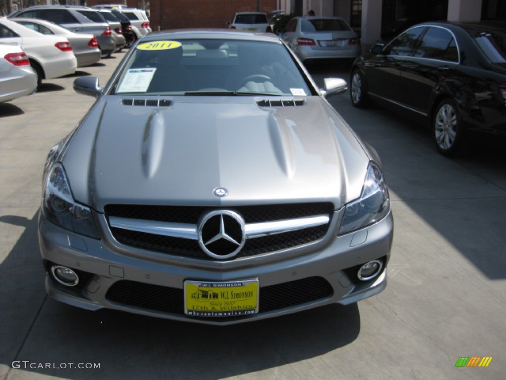 2011 SL 550 Roadster - Palladium Silver Metallic / Ash photo #7