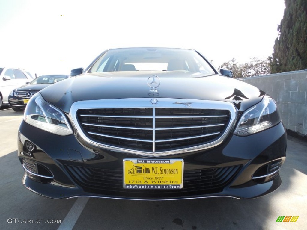 2014 E 350 Sedan - Black / Silk Beige/Espresso Brown photo #2