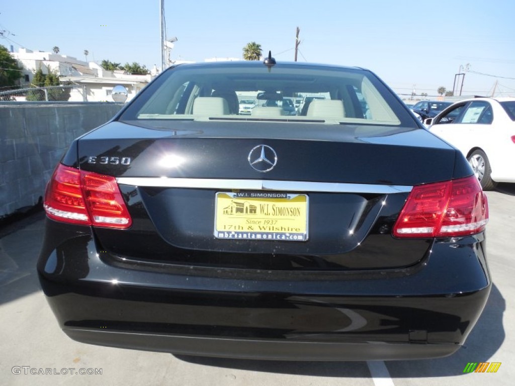 2014 E 350 Sedan - Black / Silk Beige/Espresso Brown photo #5