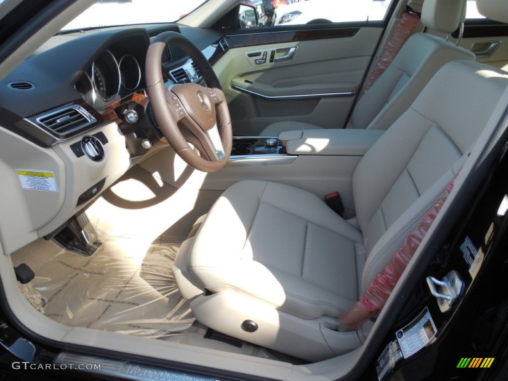 2014 E 350 Sedan - Black / Silk Beige/Espresso Brown photo #7