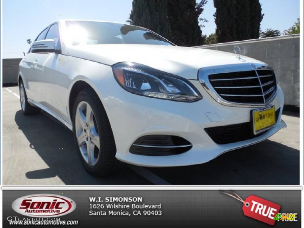 2014 E 350 Sedan - Diamond White Metallic / Black photo #1