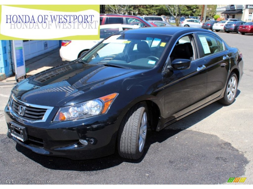 2008 Accord EX-L V6 Sedan - Nighthawk Black Pearl / Black photo #1