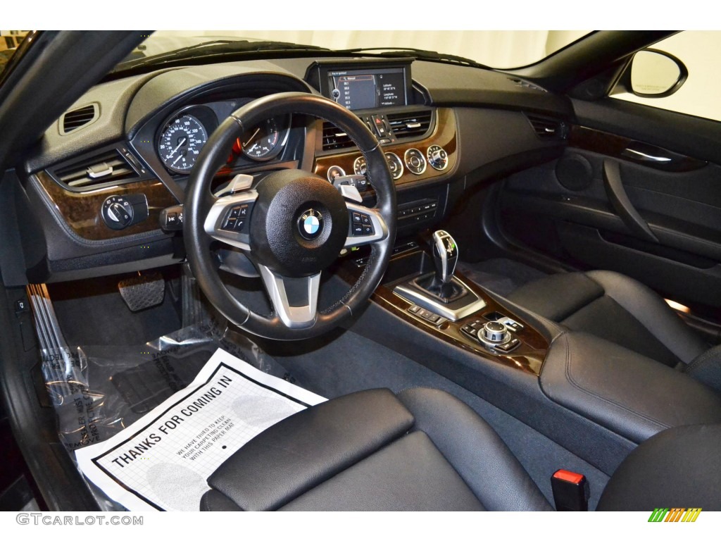 Black Interior 2011 BMW Z4 sDrive35i Roadster Photo #80676564