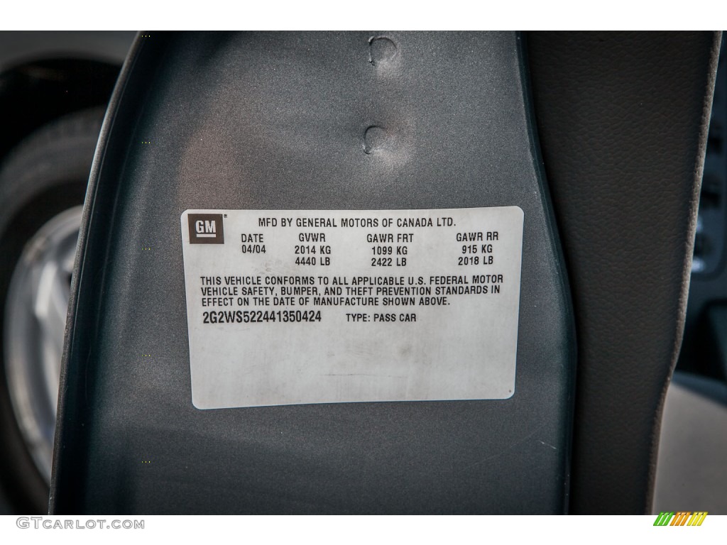 2004 Grand Prix GT Sedan - Greystone Metallic / Dark Pewter photo #20